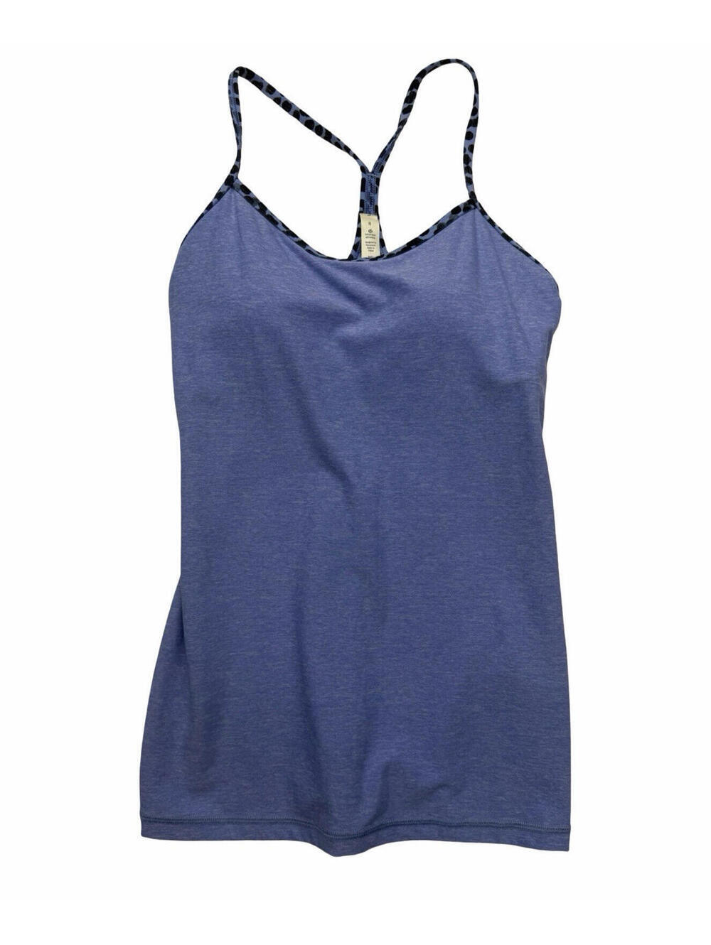 Lululemon Power Y Tank Heathered Spot Lullaby Tank Top Bra Size US 8